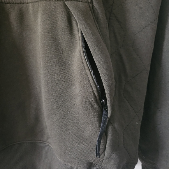 G-Star Raw Men's Utility Quilted Hoodie Olive Green Relaxed Fit Size Medium - Picture 7 of 14